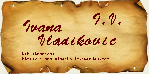 Ivana Vladiković vizit kartica